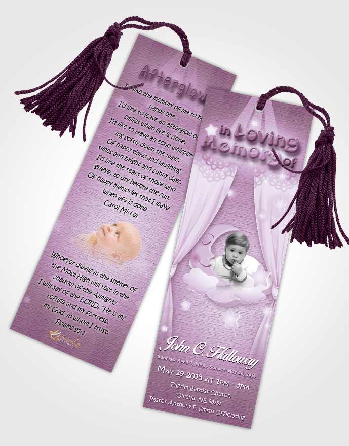 Funeral Bookmark Template Morning Childrens Innocence