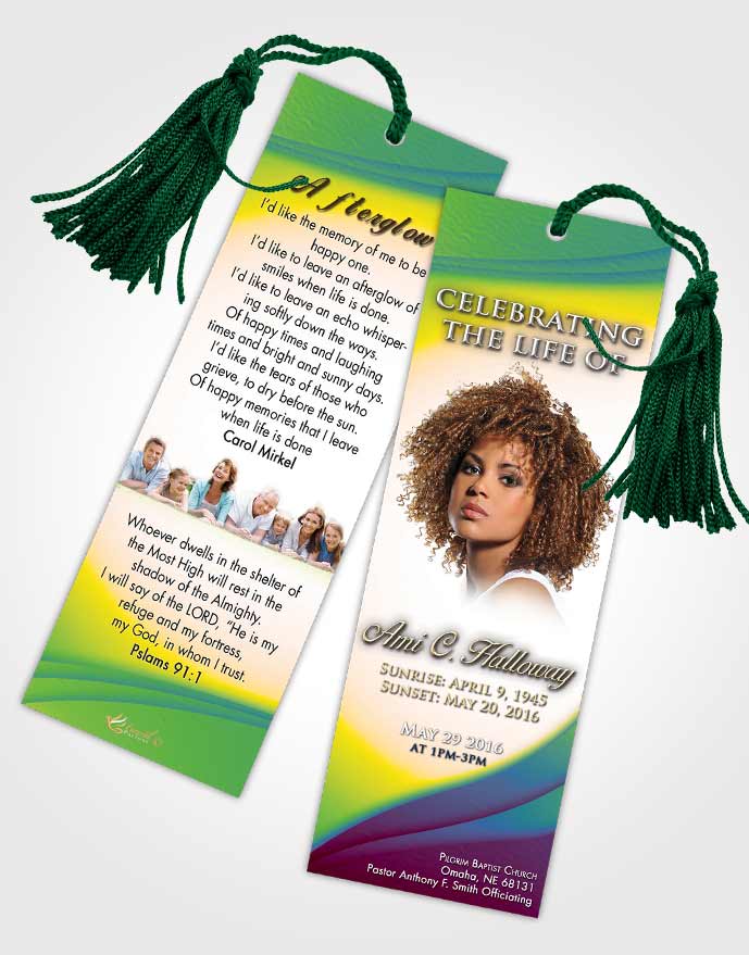 Funeral Bookmark Template Mystical Magnificence