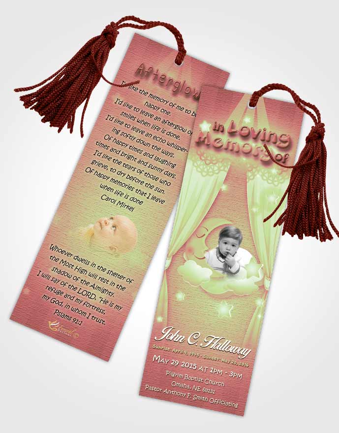 Funeral Bookmark Template Safe Childrens Innocence