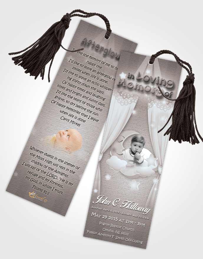 Funeral Bookmark Template Softening Childrens Innocence