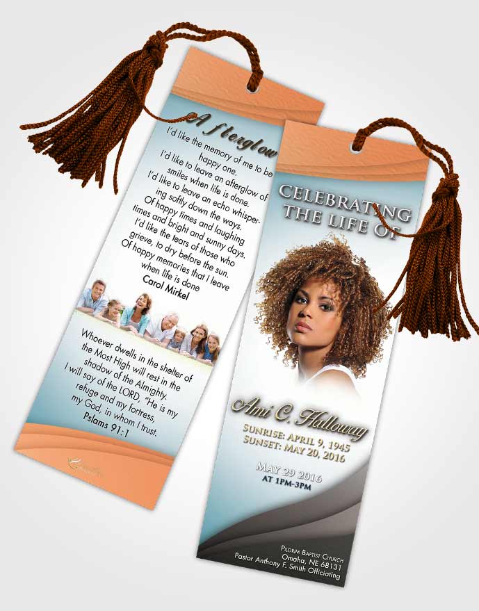 Funeral Bookmark Template Superior Magnificence