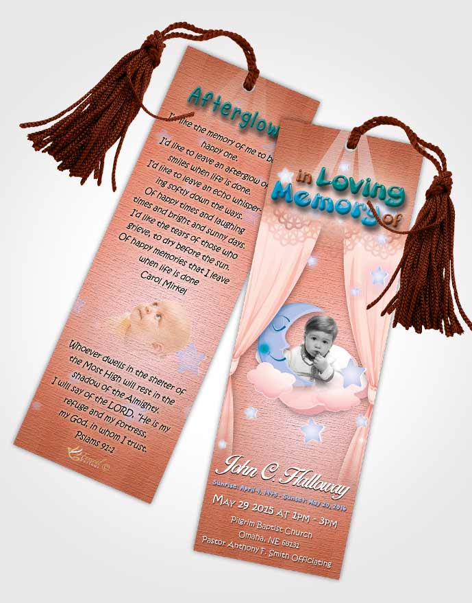 Funeral Bookmark Template Unity Childrens Innocence