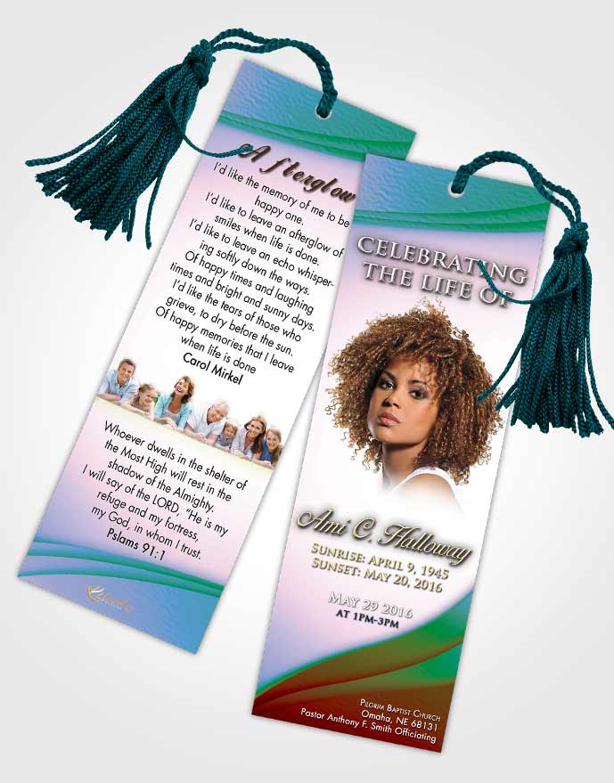 Funeral Bookmark Template Wisdom Magnificence