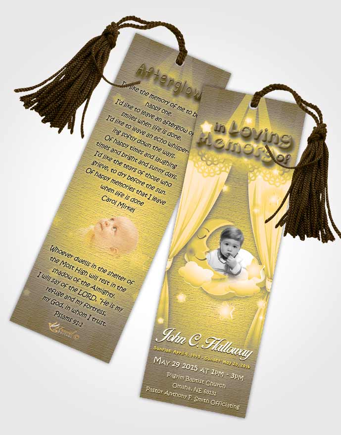 Funeral Bookmark Template Wise Childrens Innocence