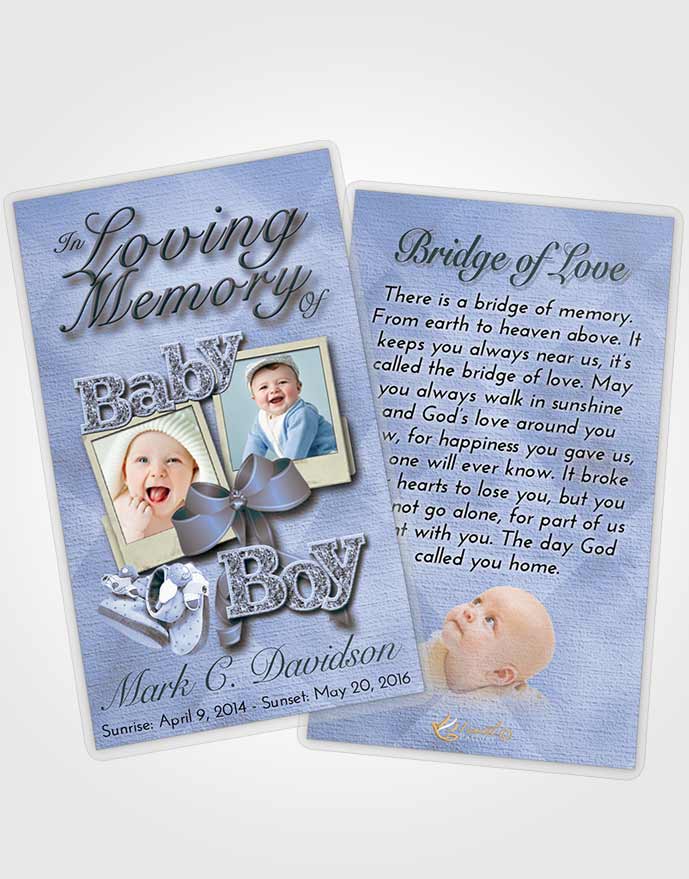 Funeral Prayer Card Template Coral Reef Baby Boy