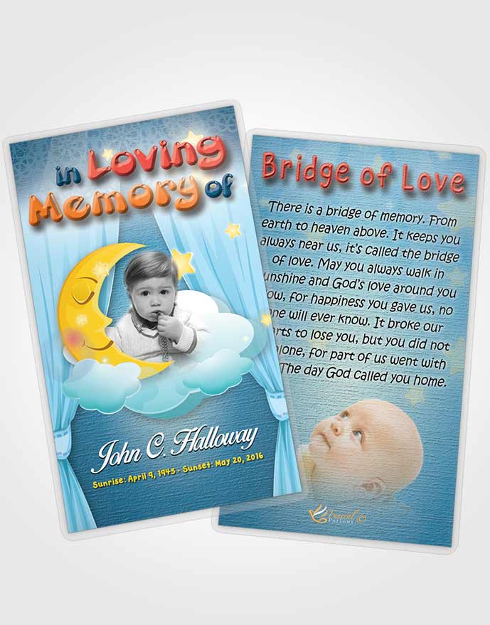 Funeral Prayer Card Template Early Morning Childrens Innocence
