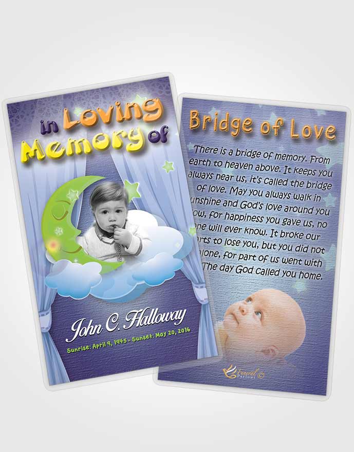 Funeral Prayer Card Template Lavender Beauty Childrens Innocence