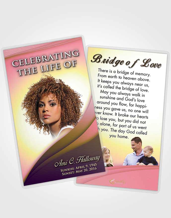 Funeral Prayer Card Template Loving Mix Magnificence