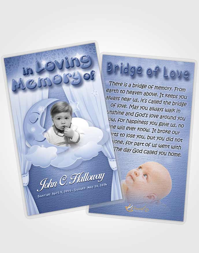 Funeral Prayer Card Template Misty Childrens Innocence