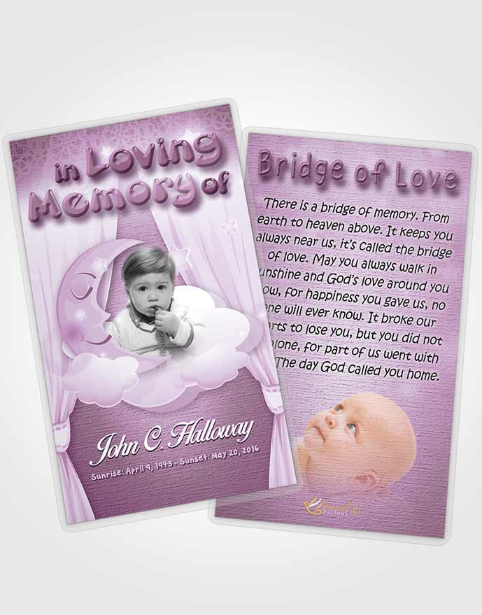 Funeral Prayer Card Template Morning Childrens Innocence