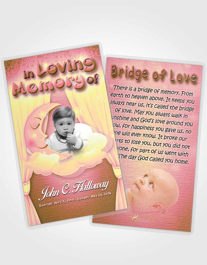 Funeral Prayer Card Template Morning Lavender Childrens Innocence