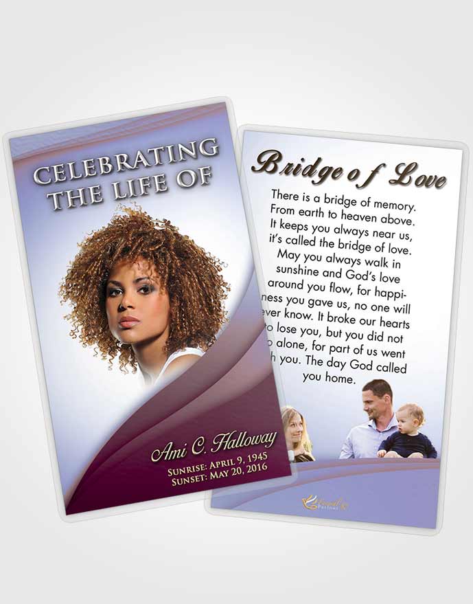 Funeral Prayer Card Template Timeless Magnificence
