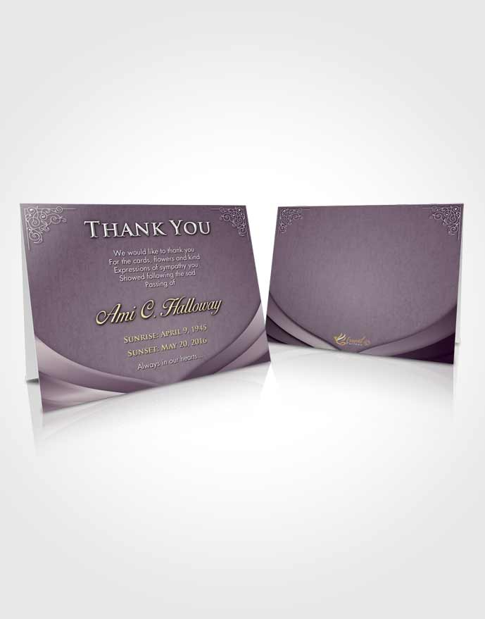 Funeral Thank You Card Afternoon Magnificence