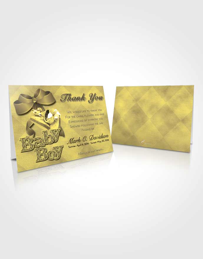 Funeral Thank You Card Template At Dusk Baby Boy
