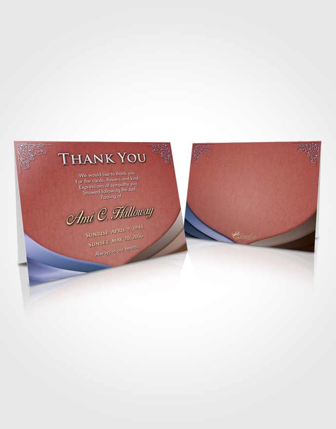 Funeral Thank You Card Devoted Magnificence
