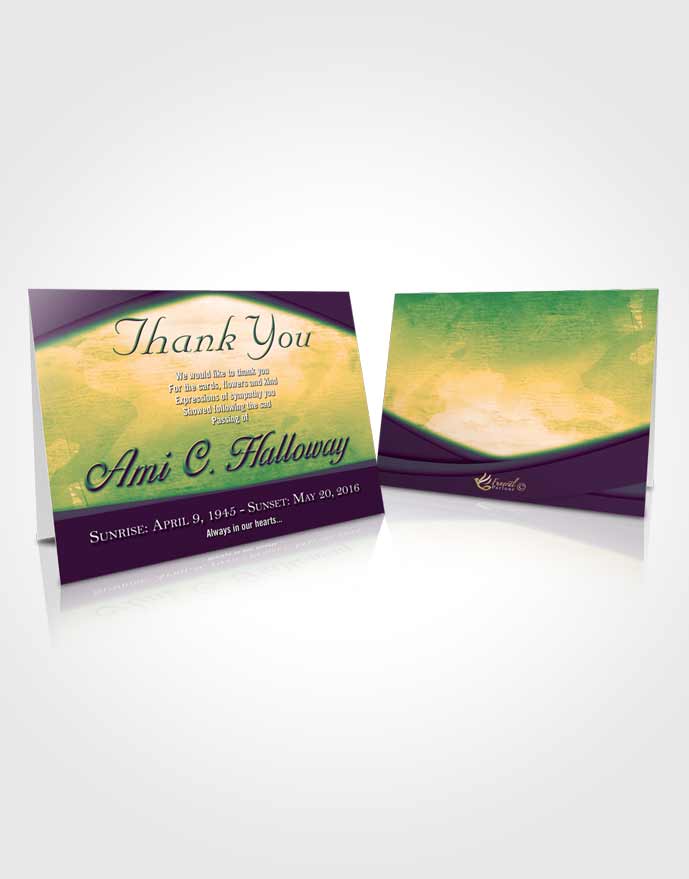 Funeral Thank You Card Emerald Serenity Wisdom
