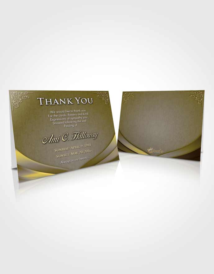 Funeral Thank You Card Fall Magnificence