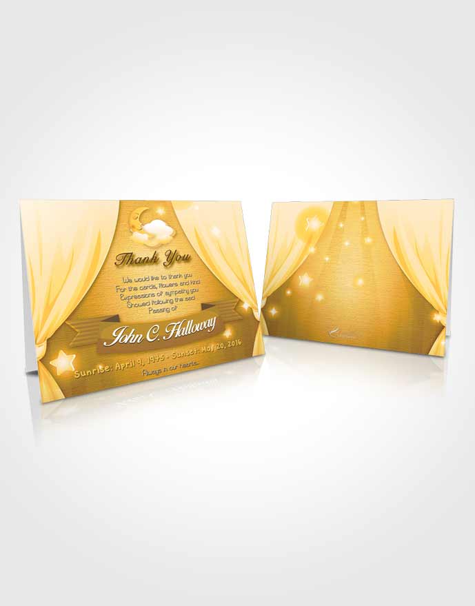 Funeral Thank You Card Template Golden Childrens Innocence