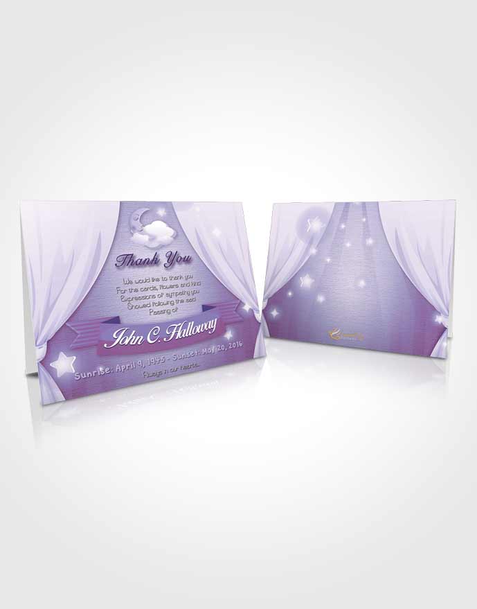 Funeral Thank You Card Template Lavender Childrens Innocence