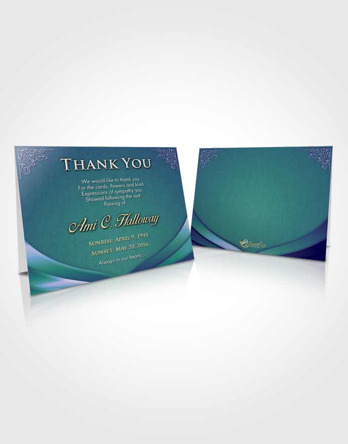 Funeral Thank You Card Oceans Magnificence