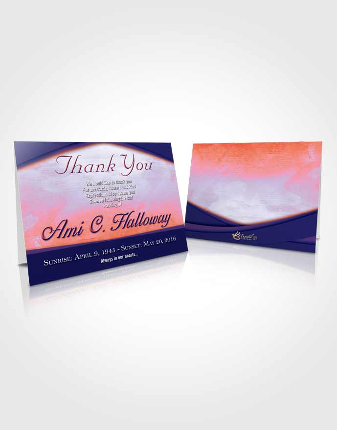 Funeral Thank You Card Peaceful Wisdom