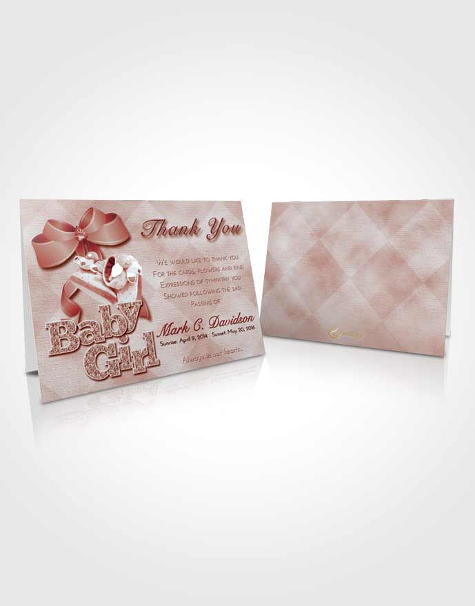 Funeral Thank You Card Template Ruby Love Baby Girl
