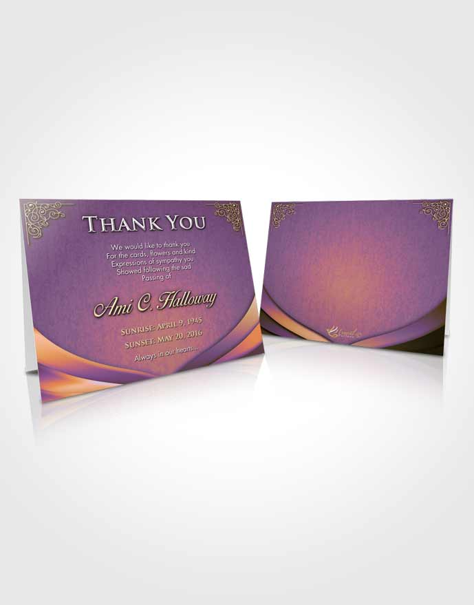 Funeral Thank You Card Smiling Magnificence