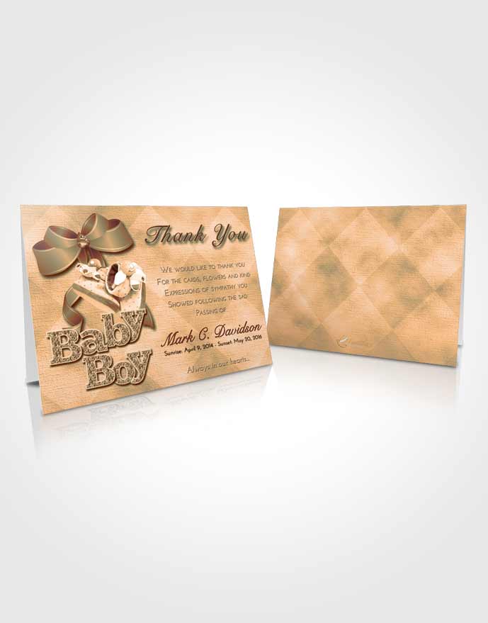 Funeral Thank You Card Template Soft Dusk Majesty Baby Boy