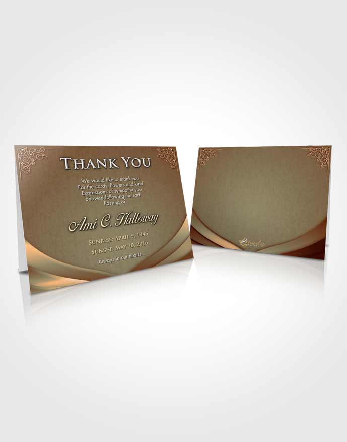 Funeral Thank You Card Soft Dusk Majesty Magnificence
