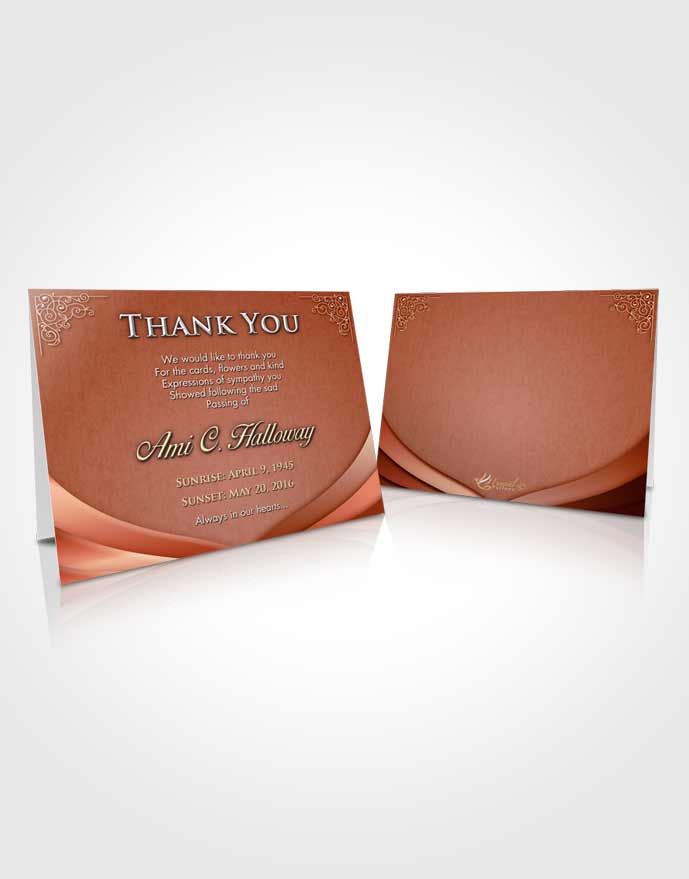 Funeral Thank You Card Strawberry Love Magnificence