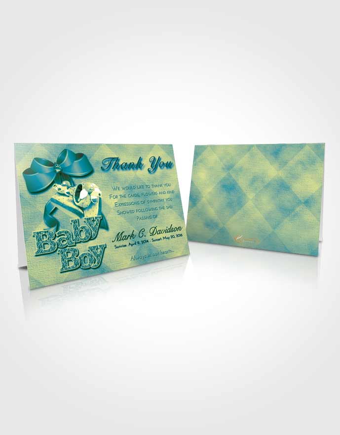 Funeral Thank You Card Template Summer Baby Boy
