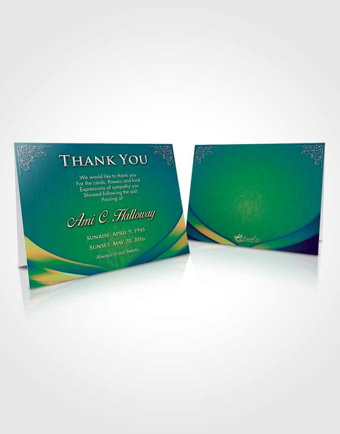 Funeral Thank You Card Sunset Magnificence