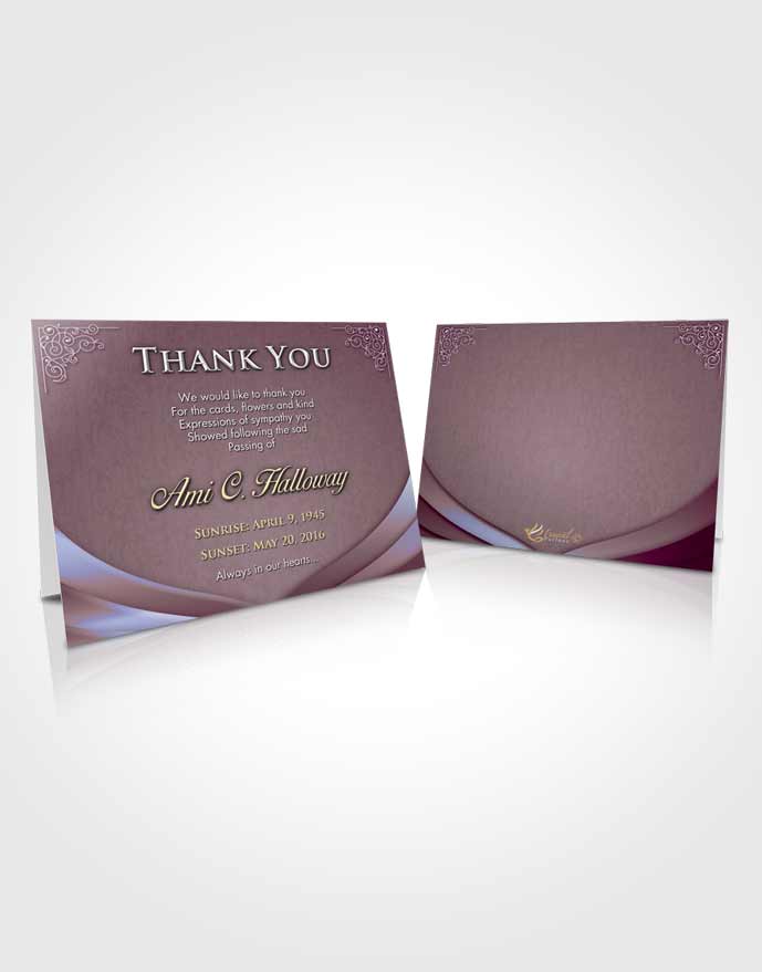 Funeral Thank You Card Timeless Magnificence