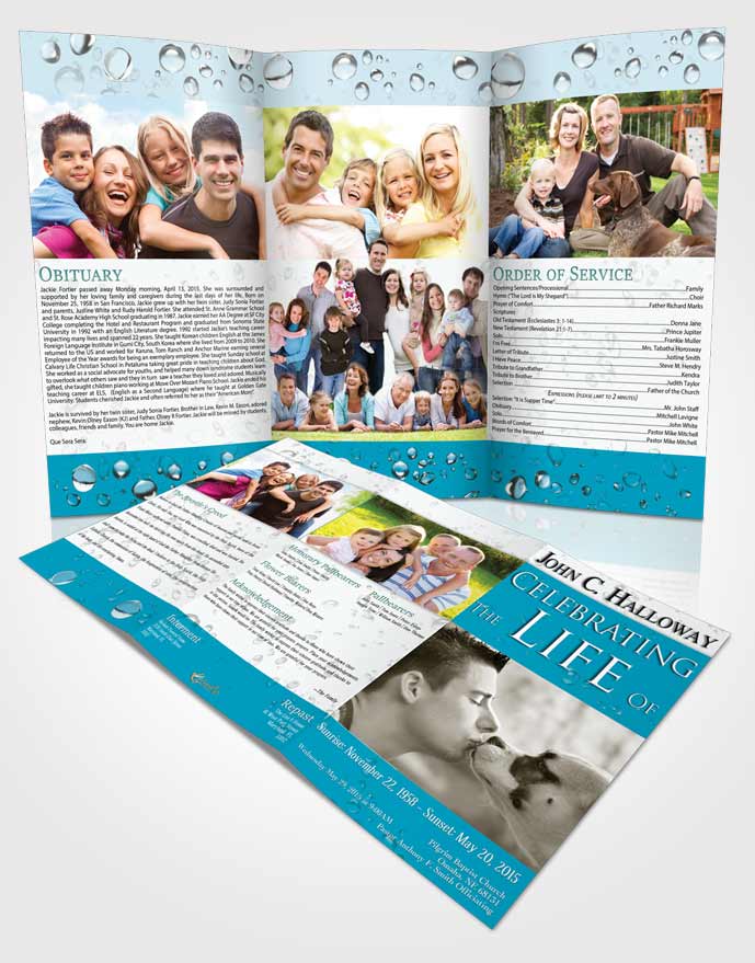 Obituary Template Trifold Brochure Sparkling Enchantment