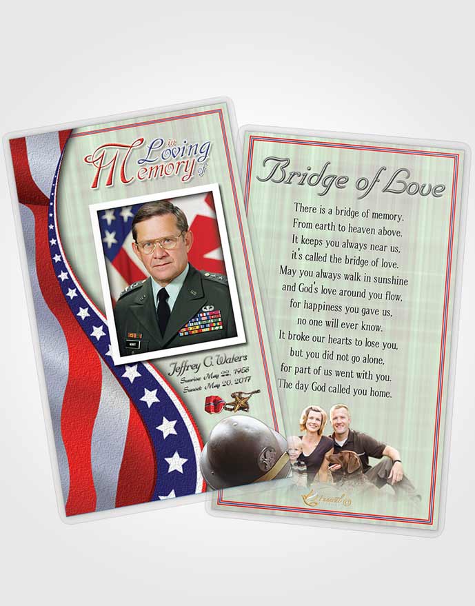 Funeral Thank You Card Template Blissful Military Honors