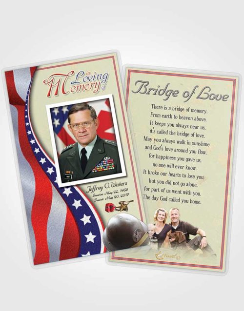 Funeral Thank You Card Template Faithful  Military Honors