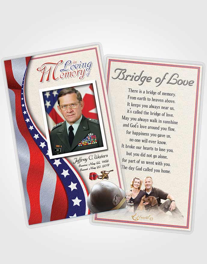 Funeral Thank You Card Template Joyful Military Honors