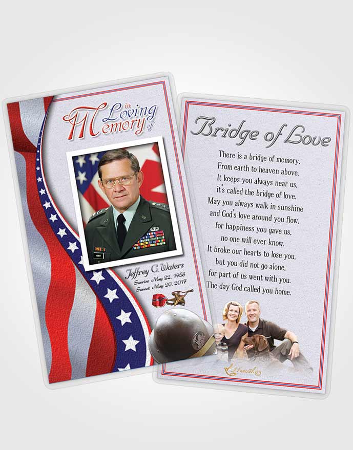Funeral Thank You Card Template Loving Military Honors
