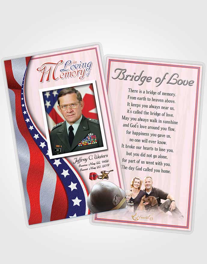 Funeral Thank You Card Template Peaceful Military Honors