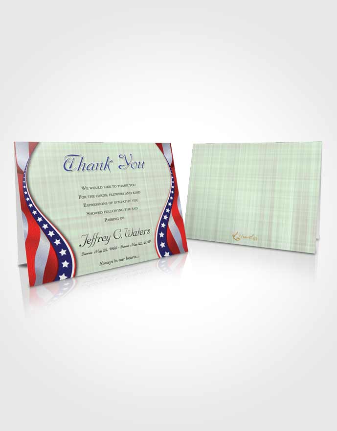 Funeral Thank You Card Template Blissful Military Honors