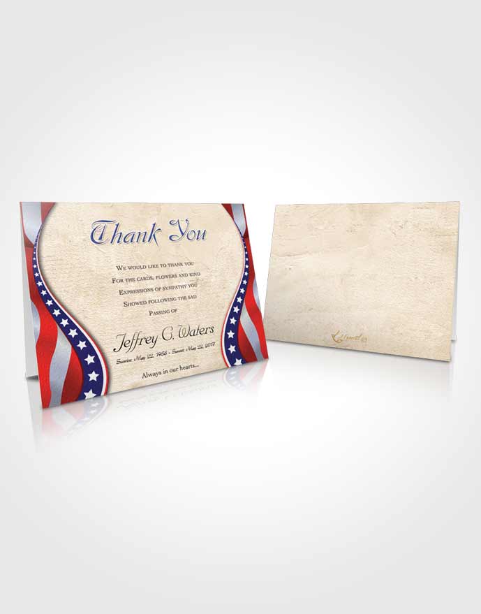 Funeral Thank You Card Template Cheerful Military Honors
