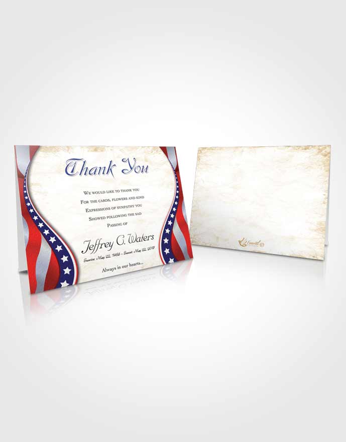 Funeral Thank You Card Template Early Military Honors
