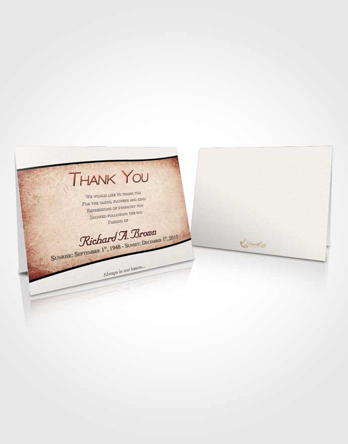 Funeral Thank You Card Template Elegant Bliss