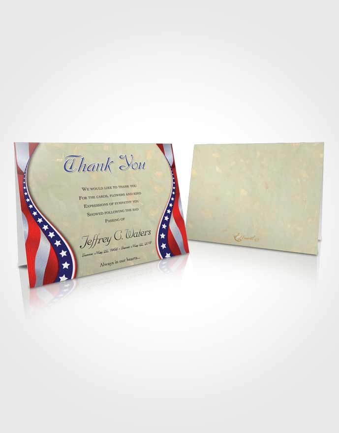 Funeral Thank You Card Template Faithful Military Honors