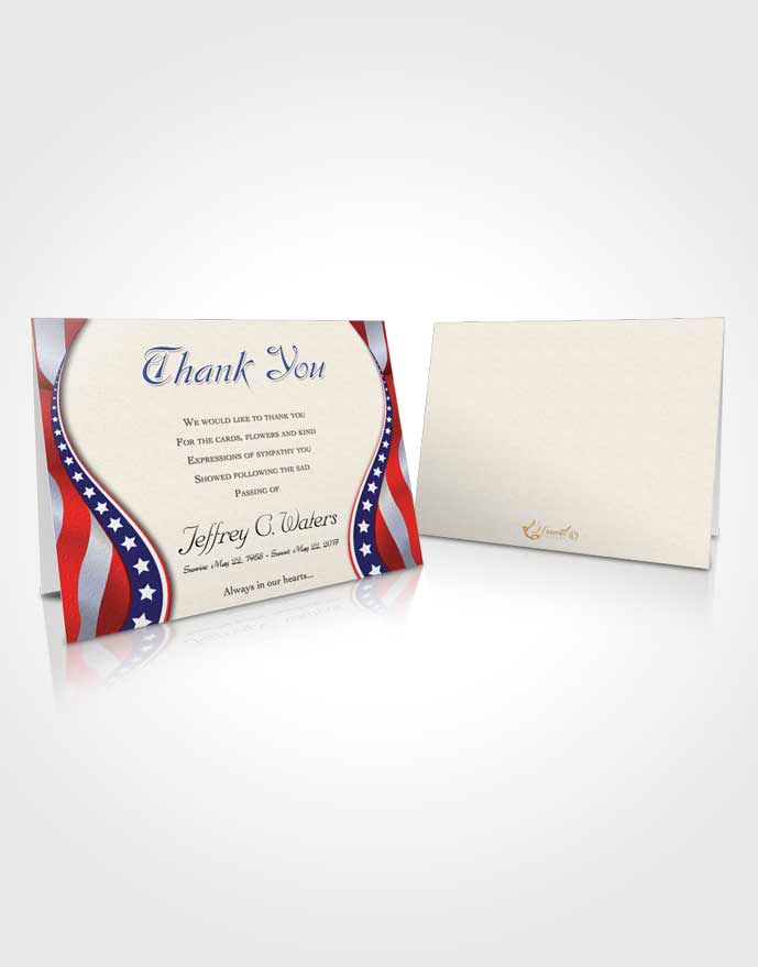 Funeral Thank You Card Template Joyful Military Honors