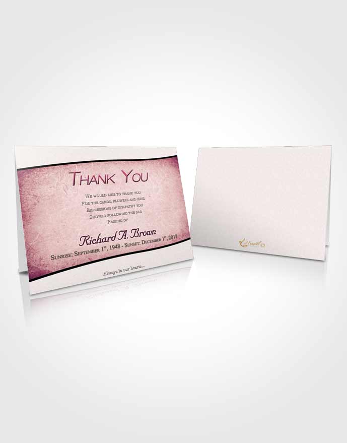 Funeral Thank You Card Template Misty Bliss