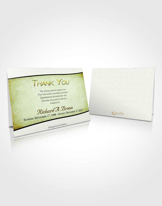 Funeral Thank You Card Template Peaceful Bliss