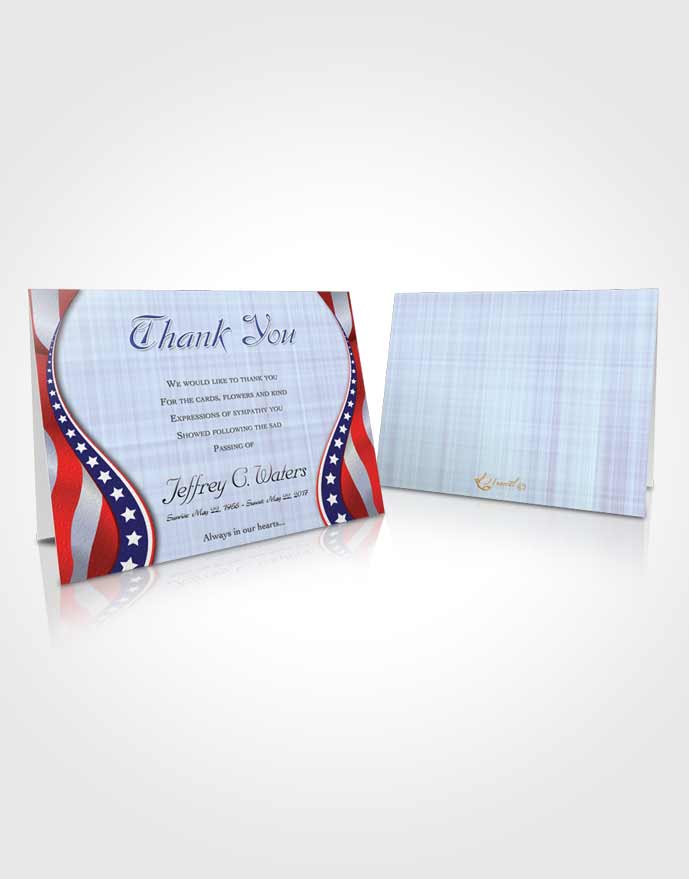 Funeral Thank You Card Template Serene Military Honors