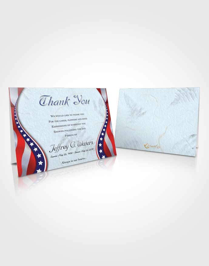Funeral Thank You Card Template Sunny Military Honors