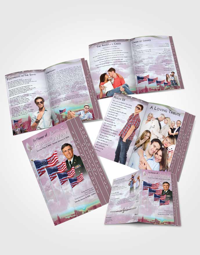 4 Page Grad Obituary Template Brochure Americas Finest Divinity